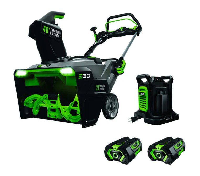 EGO Power+ SNT2112 21" 56-Volt Cordless Snow Blower with Steel Auger with (2) 5.0Ah Batteries and Dual Port Charger Included