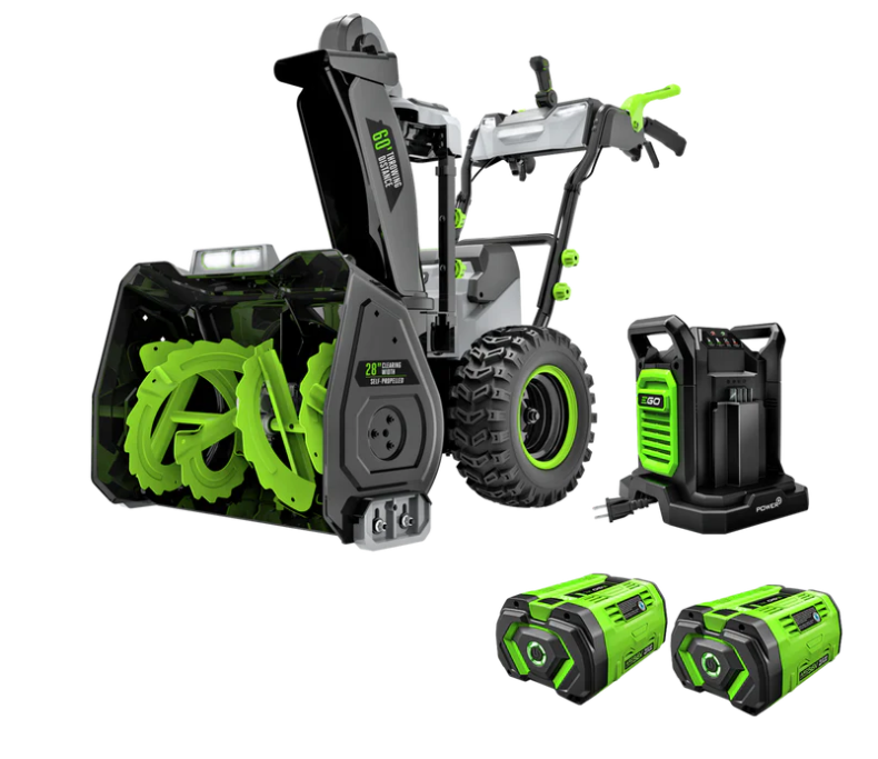 EGO Power+ SNT2807 28 in. Self-Propelled 2-Stage Snow Blower with Peak Power™ and 2 x 12.0 Ah Batteries and Dual Port Charger